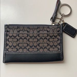 Coach keychain card holder